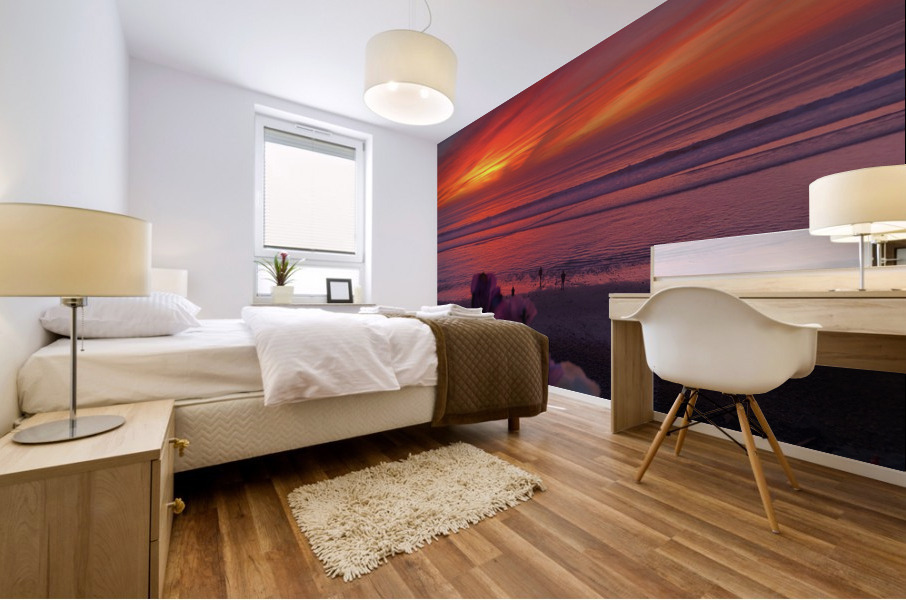 Moonlight Beach Sunset Mural print