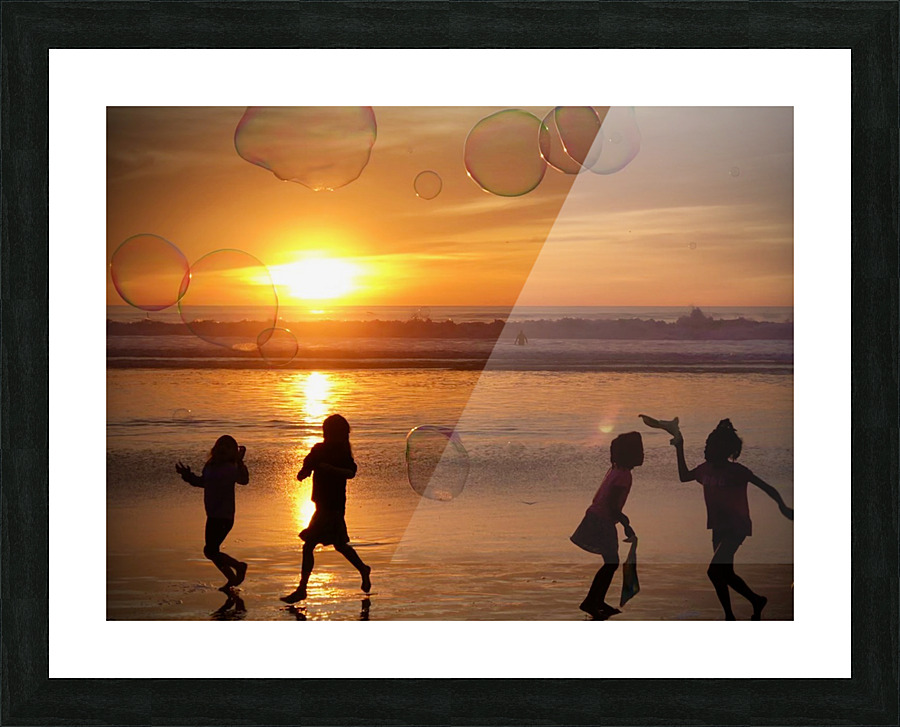 Moonlight Beach Bubbles 1 Picture Frame print