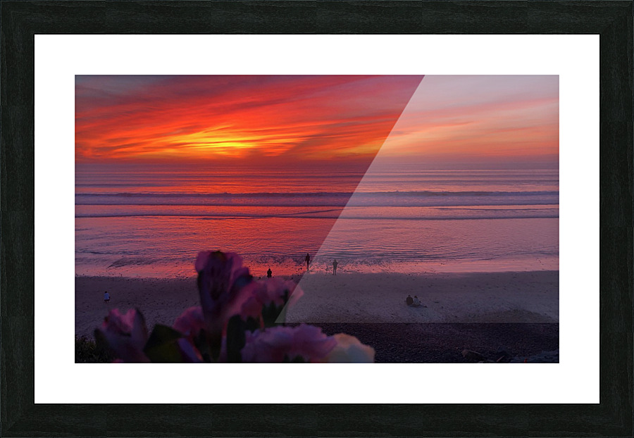 Moonlight Beach Sunset Picture Frame print