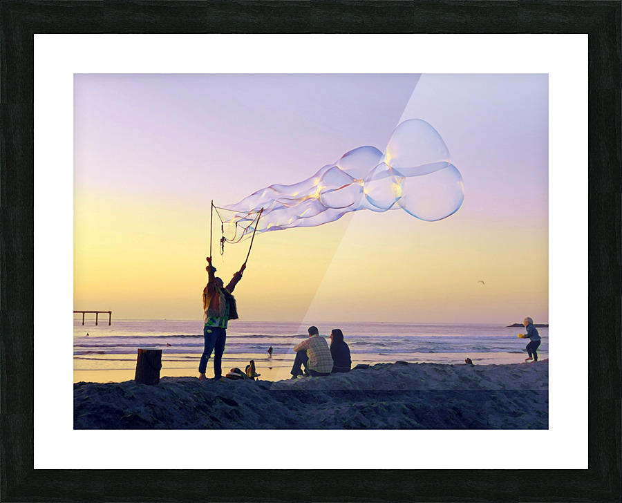 Bubbles by the Sea 2 Picture Frame print