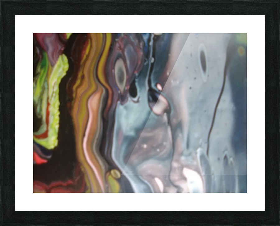 blue on black Picture Frame print