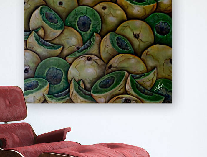 Sweet green melons by deCaso Art