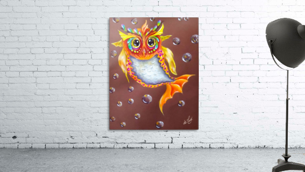 Fish surrounded by bubbles Wall Preview