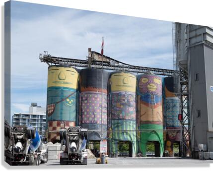 Colorful Silos Canvas Print