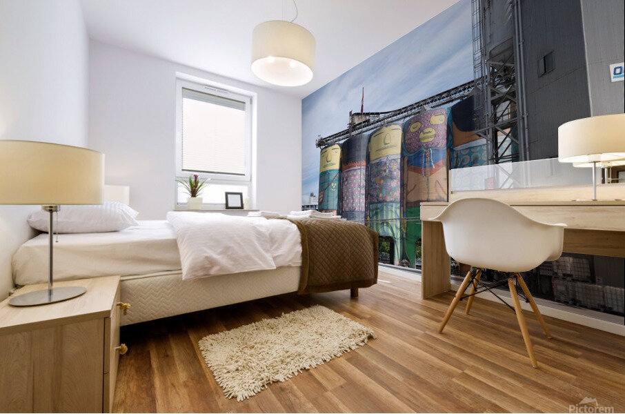 Colorful Silos Mural print