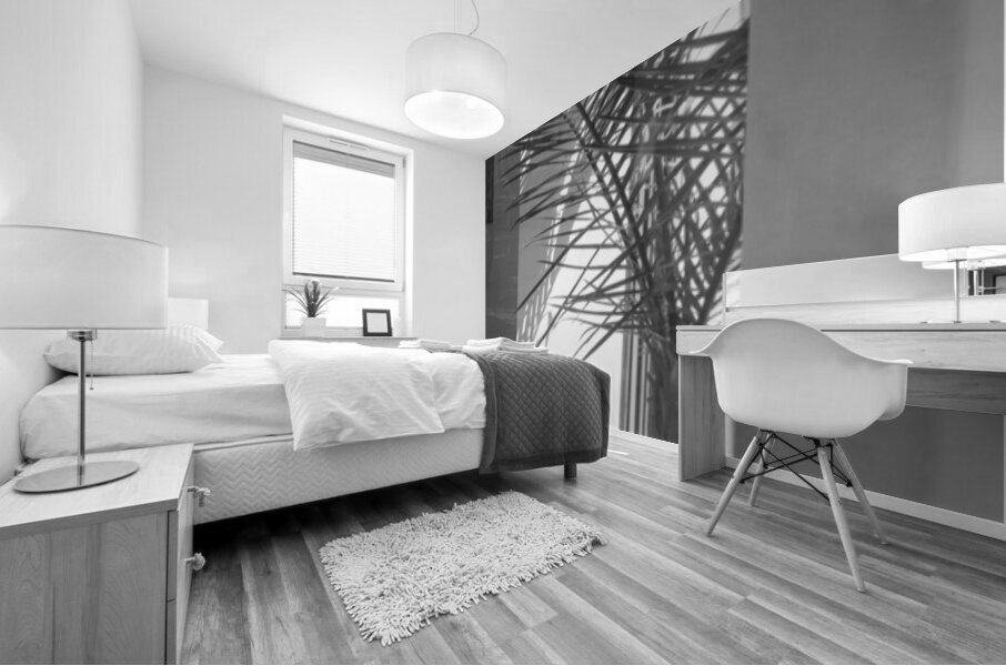 BW Window Plant Mural print