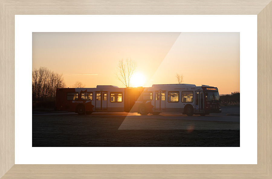 Sunrise Bus Picture Frame print