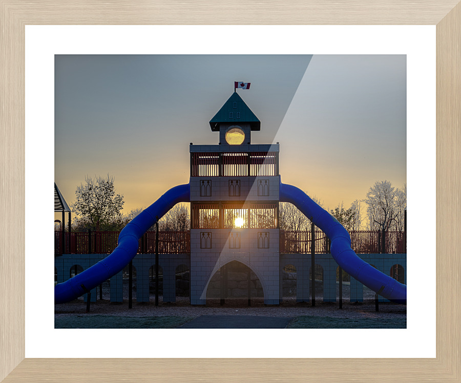 Sunrise Through The Bars Picture Frame print