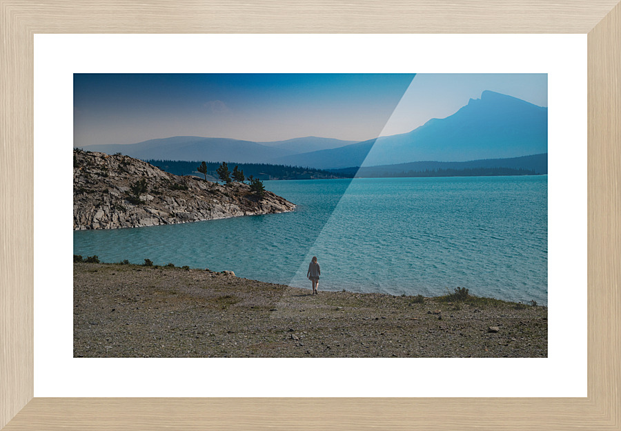 Alone on the Beach Picture Frame print
