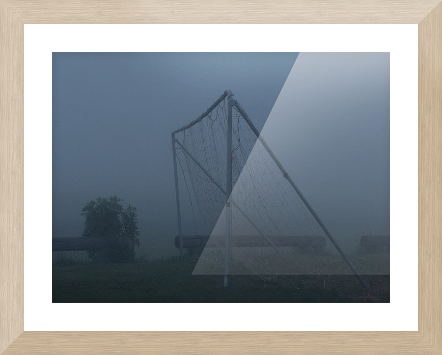 The soccer net Picture Frame print