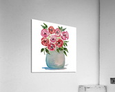 Blue Vase Roses Acrylic Print