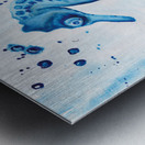 Blue Seahorse Metal print