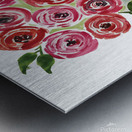 Blue Vase Roses Metal print
