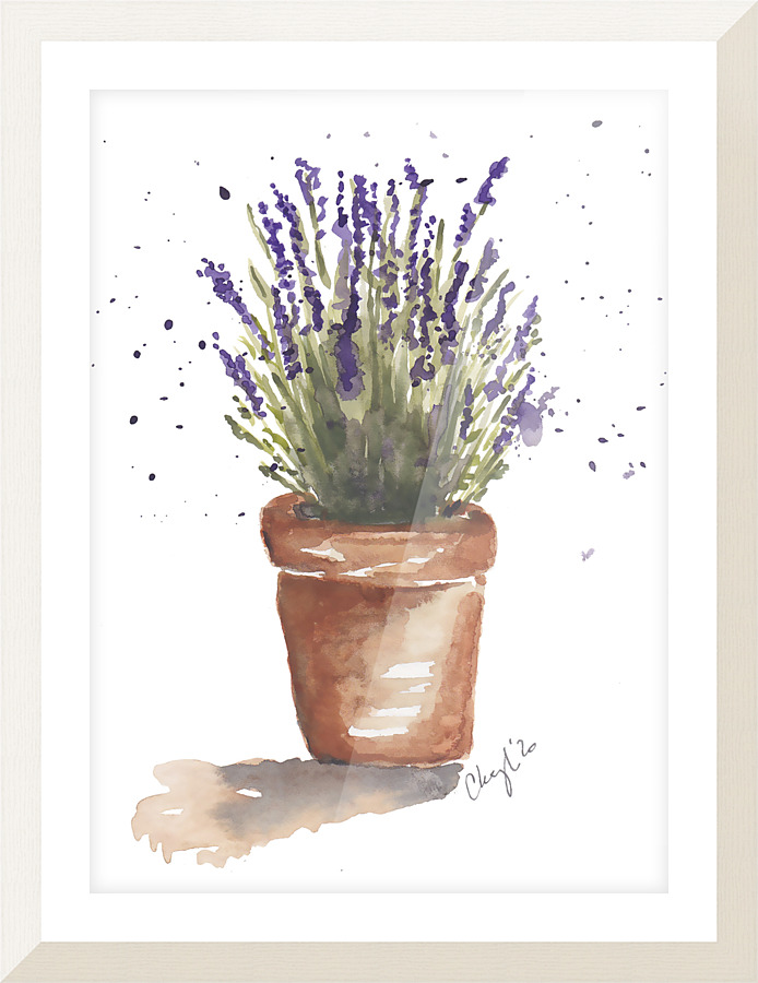  Lavender Watercolor Picture Frame print