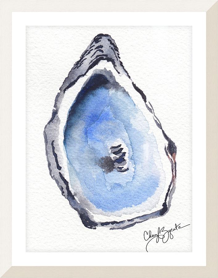 Black & Blue Oysters Picture Frame print