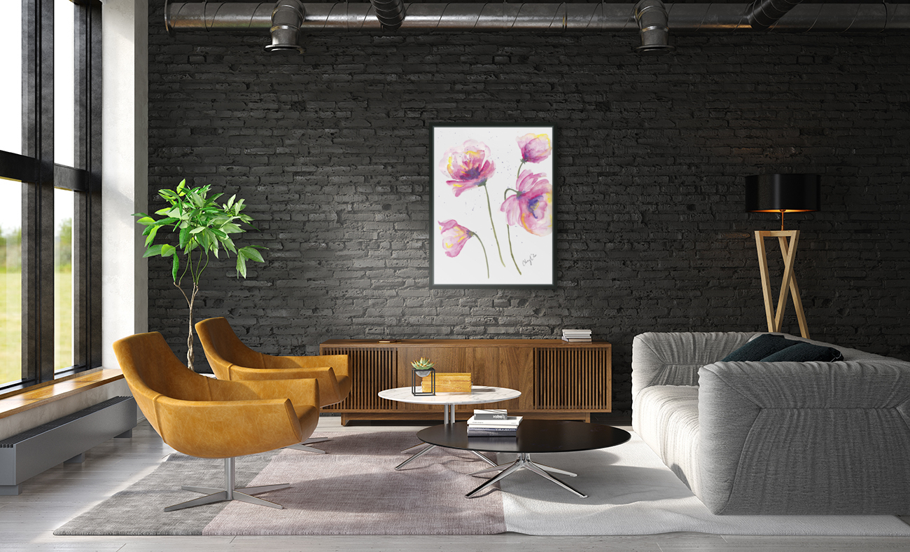 Pink Flower Burst Reproduction