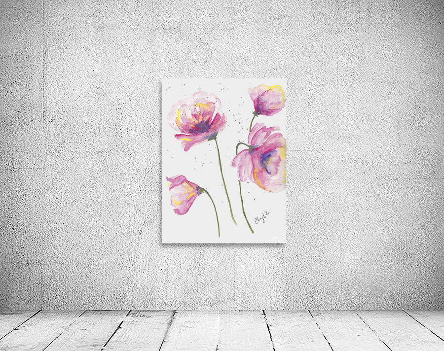 Pink Flower Burst Wall Preview