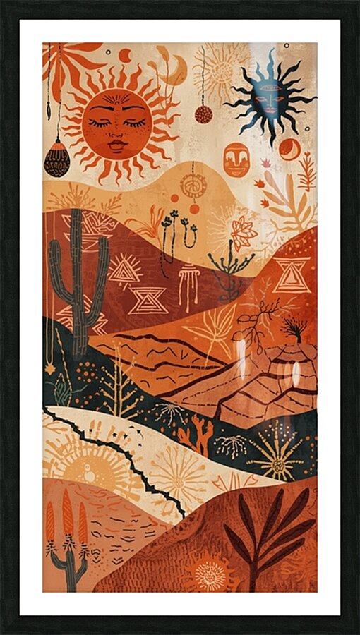 Desert Sun Artistry. Picture Frame print