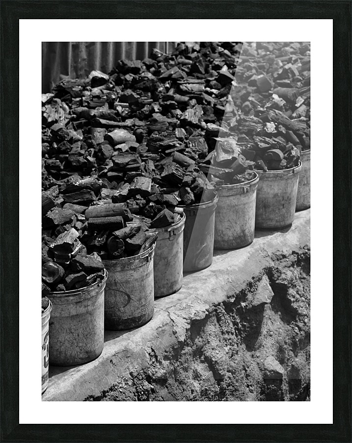 Kibera- Coal  Picture Frame Printing