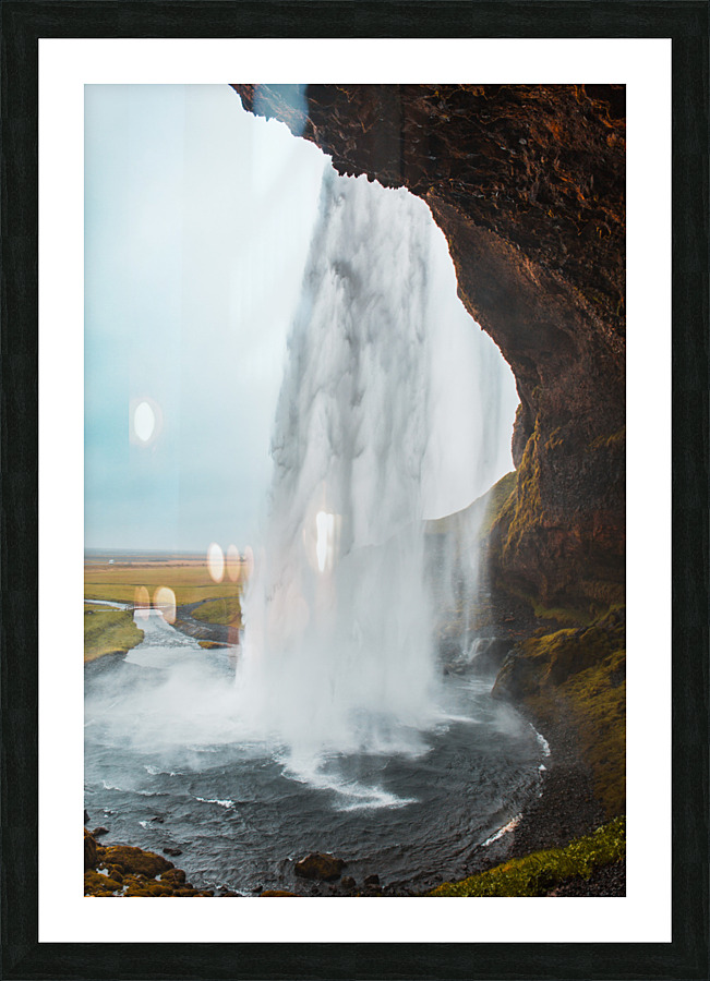  Behind the Watefall Picture Frame print