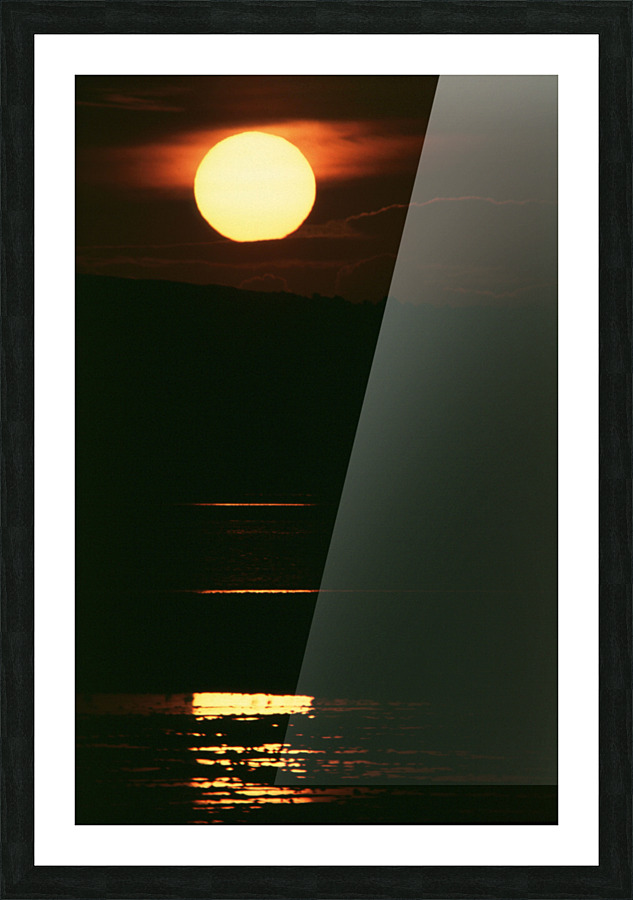 Golden Ball with Reflection Picture Frame print