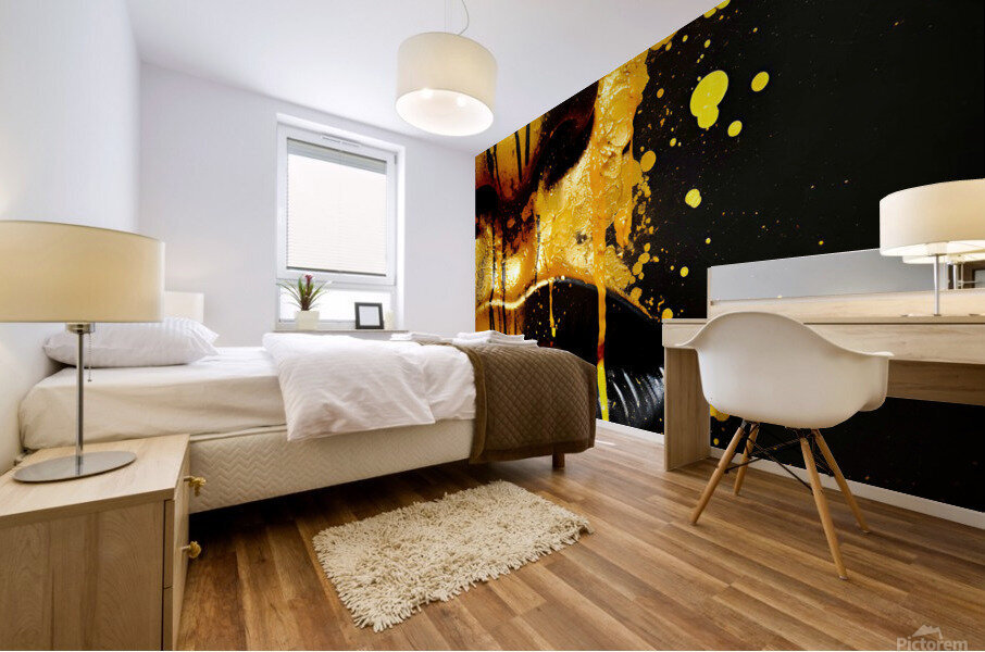 Golden word Mural print