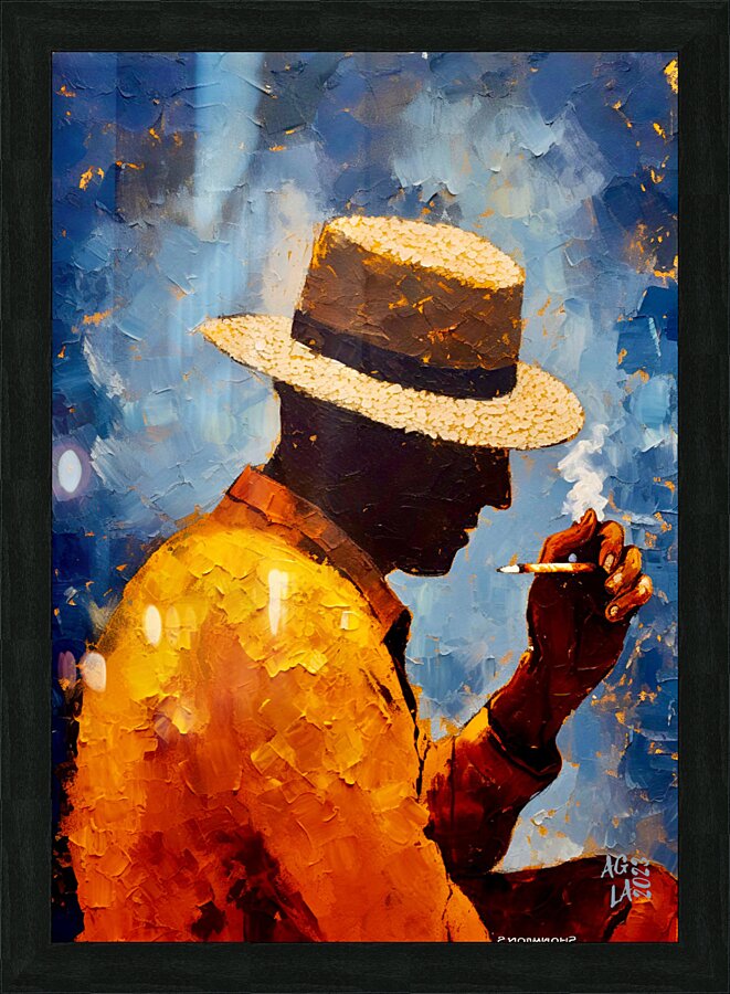Smoking Papi Picture Frame print