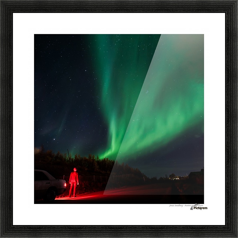 Red mans aurora Picture Frame print