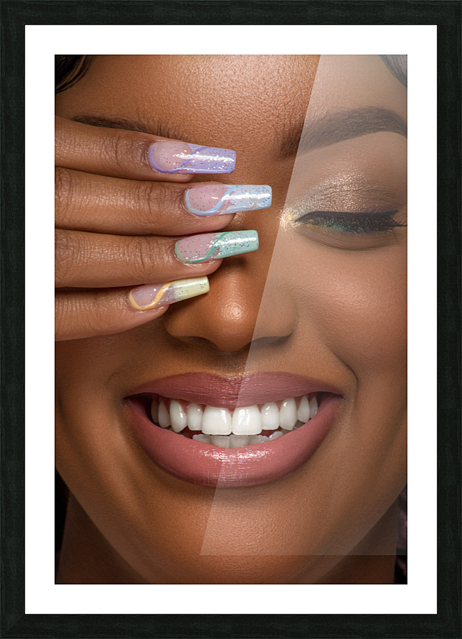 Rainbow Nails Picture Frame print