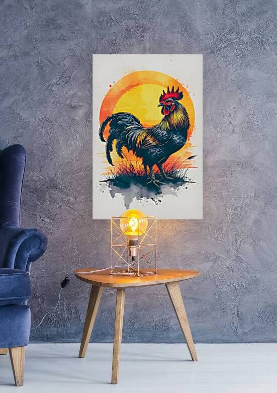 Vibrant Rooster Art: A Stunning Sunrise Illustration by abdodd