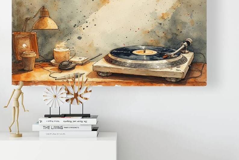 Retro Vinyl Wall Art – Vintage Music Lover Poster by abdodd