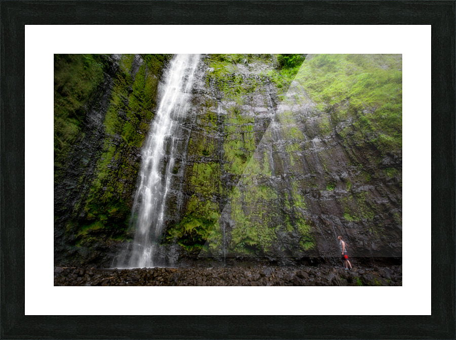 Punalau Falls Picture Frame print