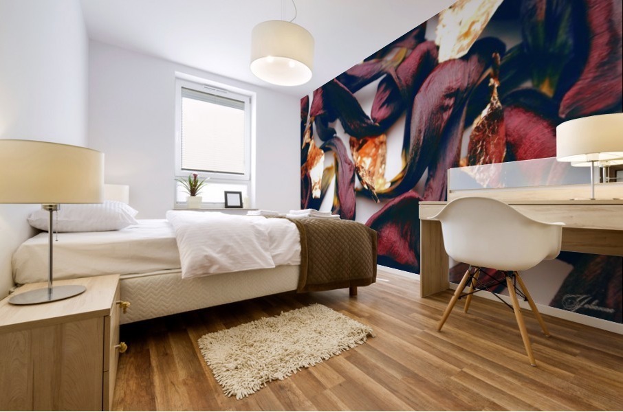 Burgundy Tulip Mural print
