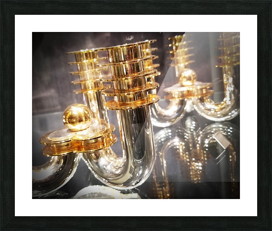 Gold and Silver Picture Frame print