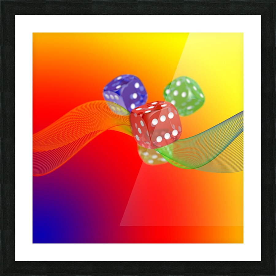 Dice 2 Picture Frame print