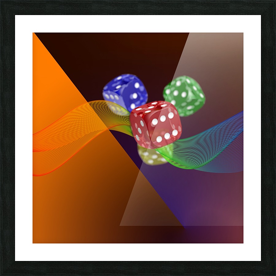 Dice 3 Picture Frame print