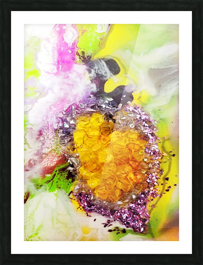 Yellow Amber Picture Frame print