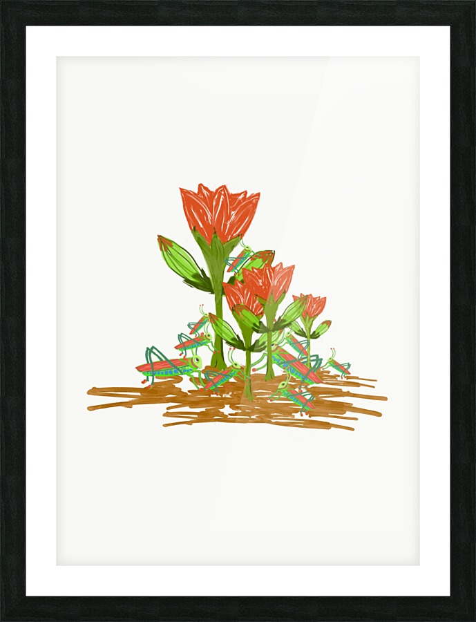 Grasshopper Reunion Picture Frame print