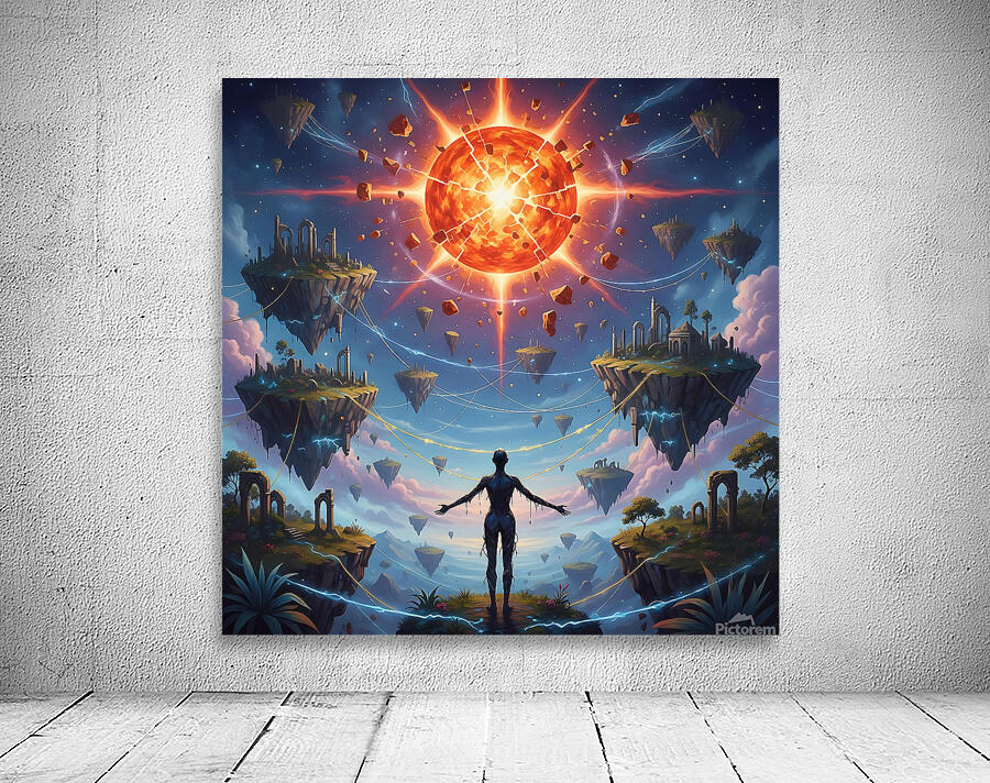 Sun and man  Wall Preview