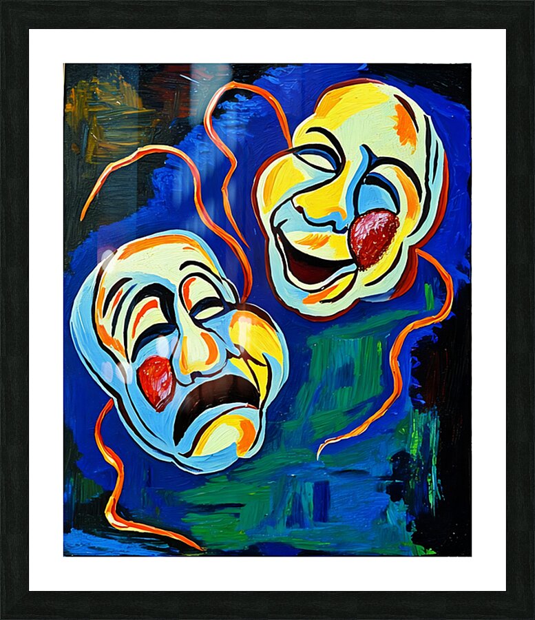 African Art Painting 23 masks by African Art