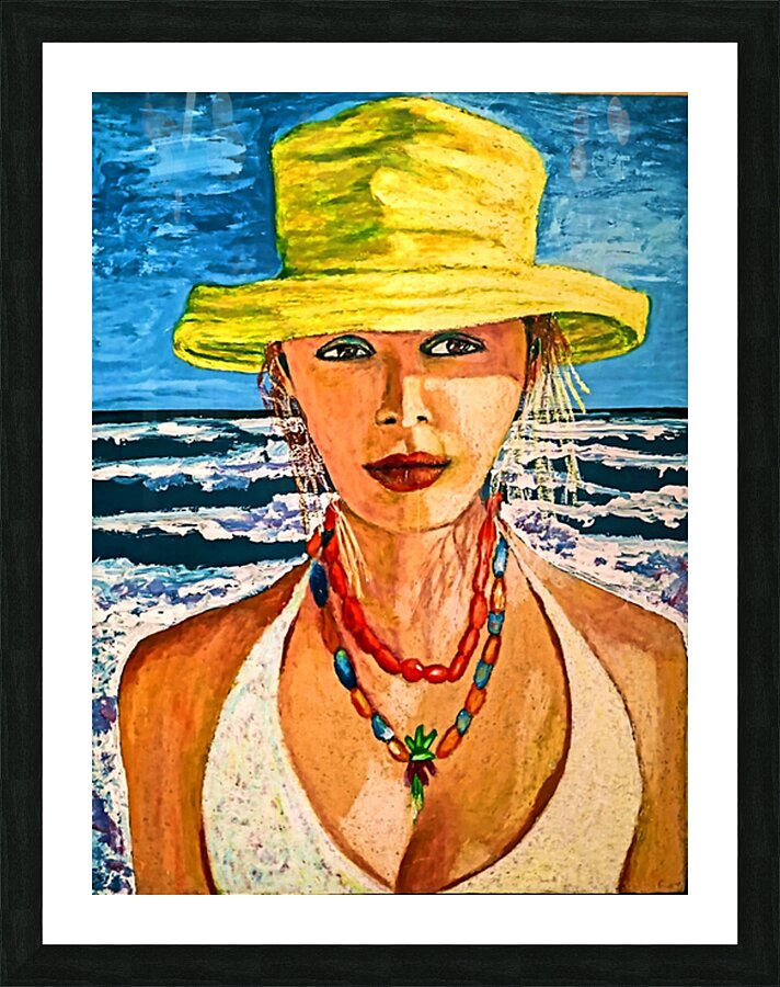 African Art painting 52 pastel woman by African Art