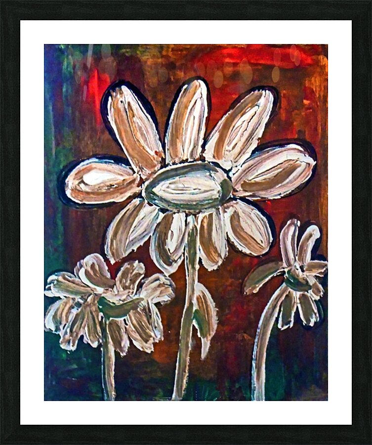 African Art painting 64 daisies by African Art