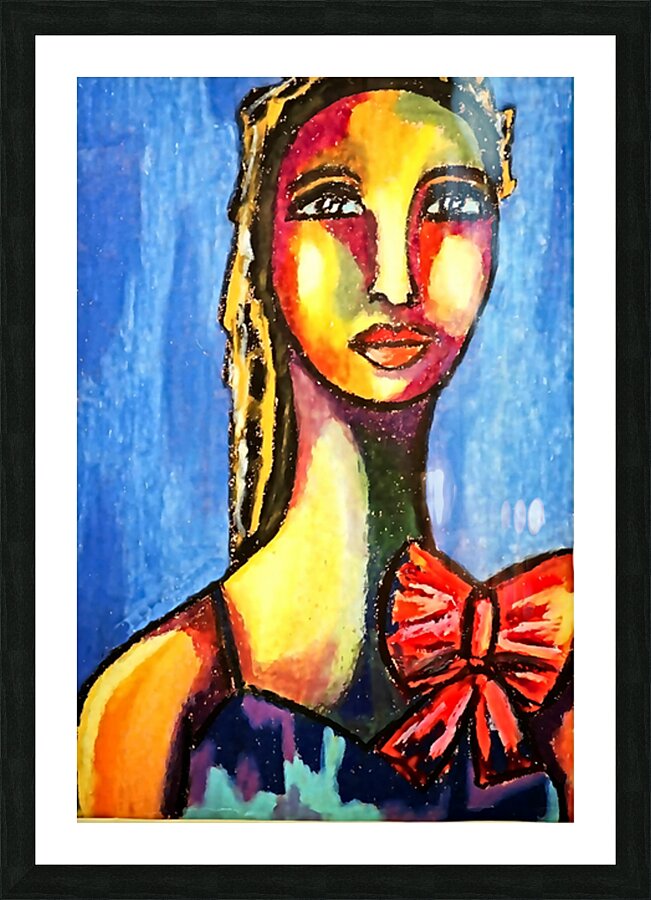 African Art painting 108 oil pastel portrait by African Art