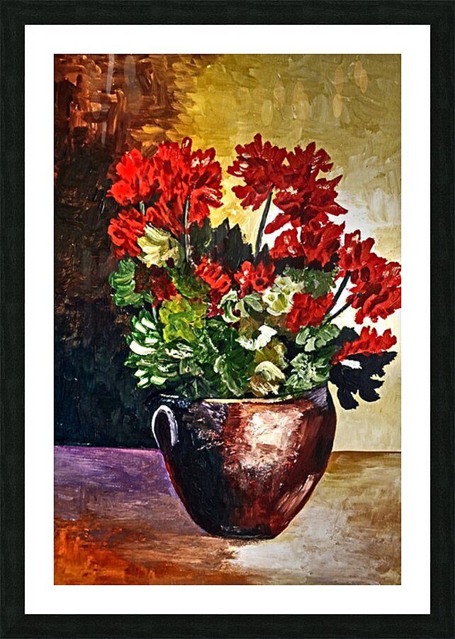 African Art painting 125 pot with flowers by African Art