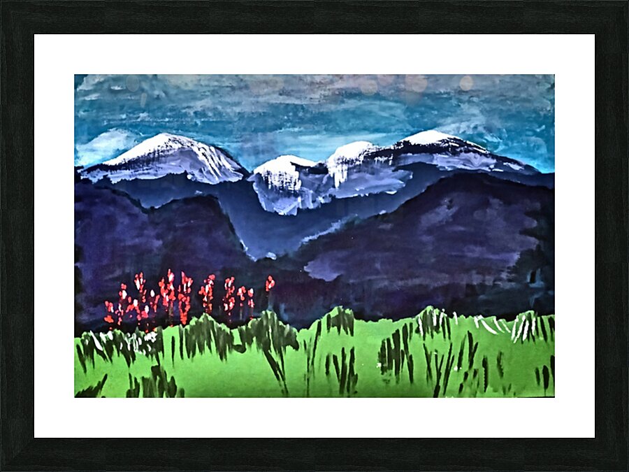 African Art painting 141 snow covered mountains.j by African Art