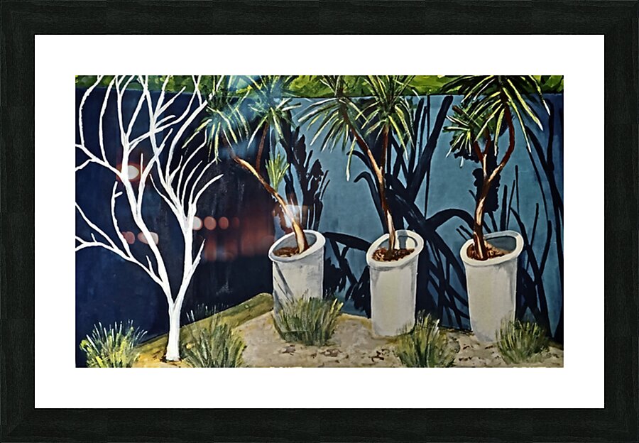 African Art painting 152 backyard with plants by African Art