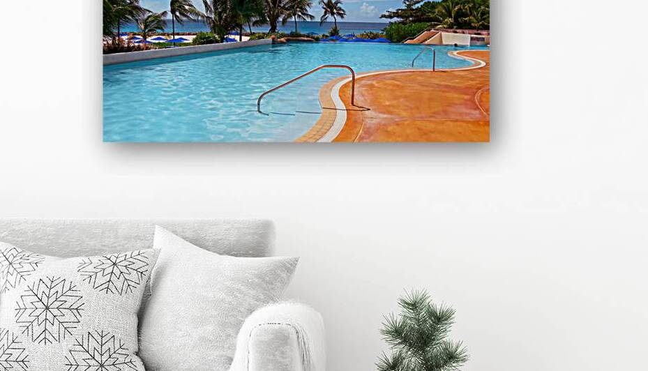 Swiming Pool at Hilton Resort Barbados. by Eric Franks