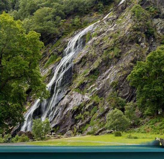 Powerscourt Waterfall Enniskerry Co Wicklow Ireland  Circa 2025.  Powerscourt Waterfall is the second highest waterfall in Ireland at 121 metres high it is located at the base of Glensoulan on the River Dargle near Enniskerry County Wicklow. Powerscourt i by Eric Franks
