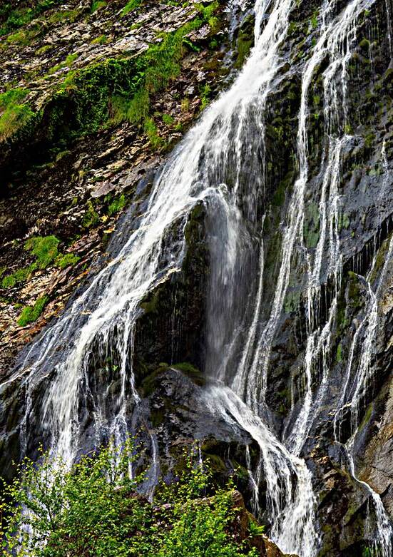 Powerscourt waterfall Enniskerry Co Wicklow Ireland  Circa 2025.Powerscourt Waterfall is the second highest waterfall in Ireland at 121 metres high it is located at the base of Glensoulan on the River Dargle near Enniskerry County Wicklow. Powerscourt is  by Eric Franks