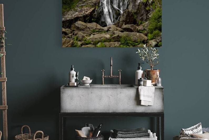 Powerscourt waterfall Enniskerry Co Wicklow Ireland  Circa 2025.Powerscourt Waterfall is the second highest waterfall in Ireland at 121 metres high it is located at the base of Glensoulan on the River Dargle near Enniskerry County Wicklow. Powerscourt is  by Eric Franks